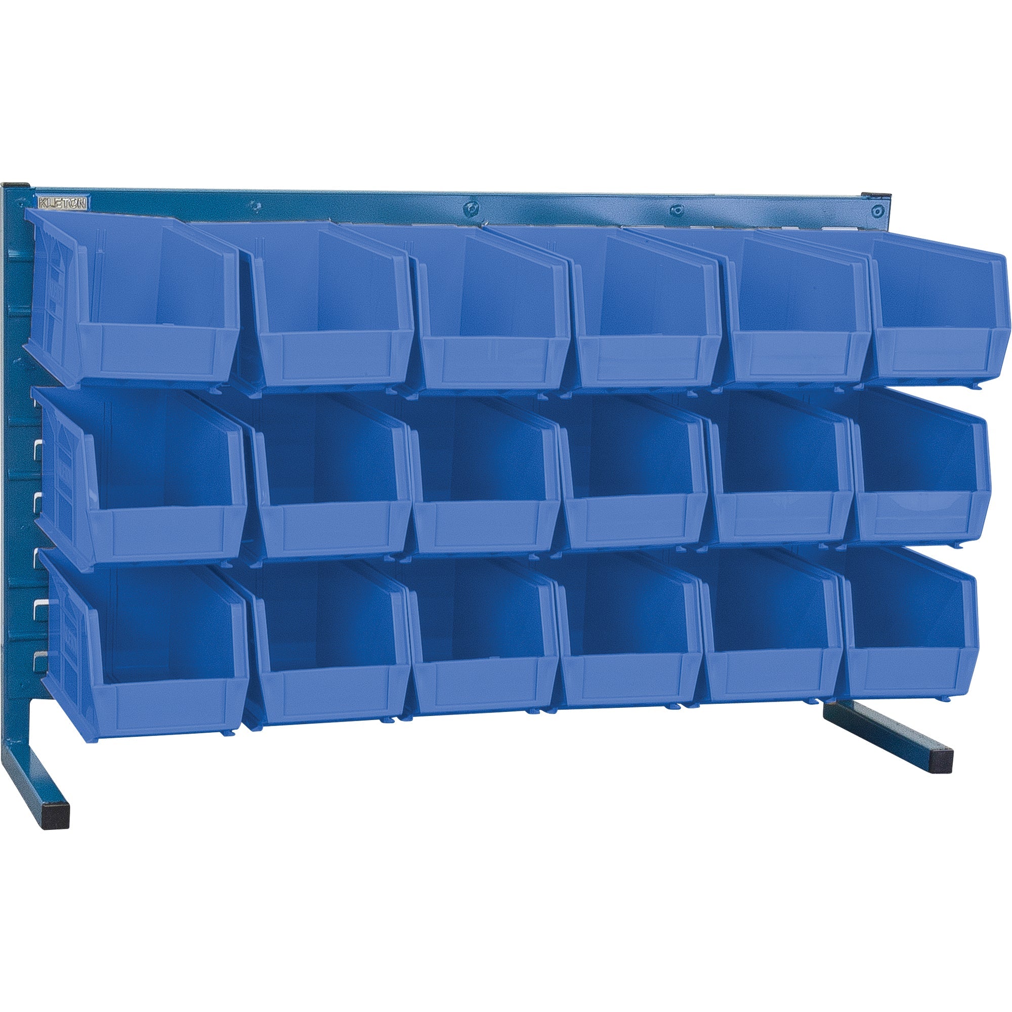 Louvered Rack with Bins, 18 Bins, 8-1/4