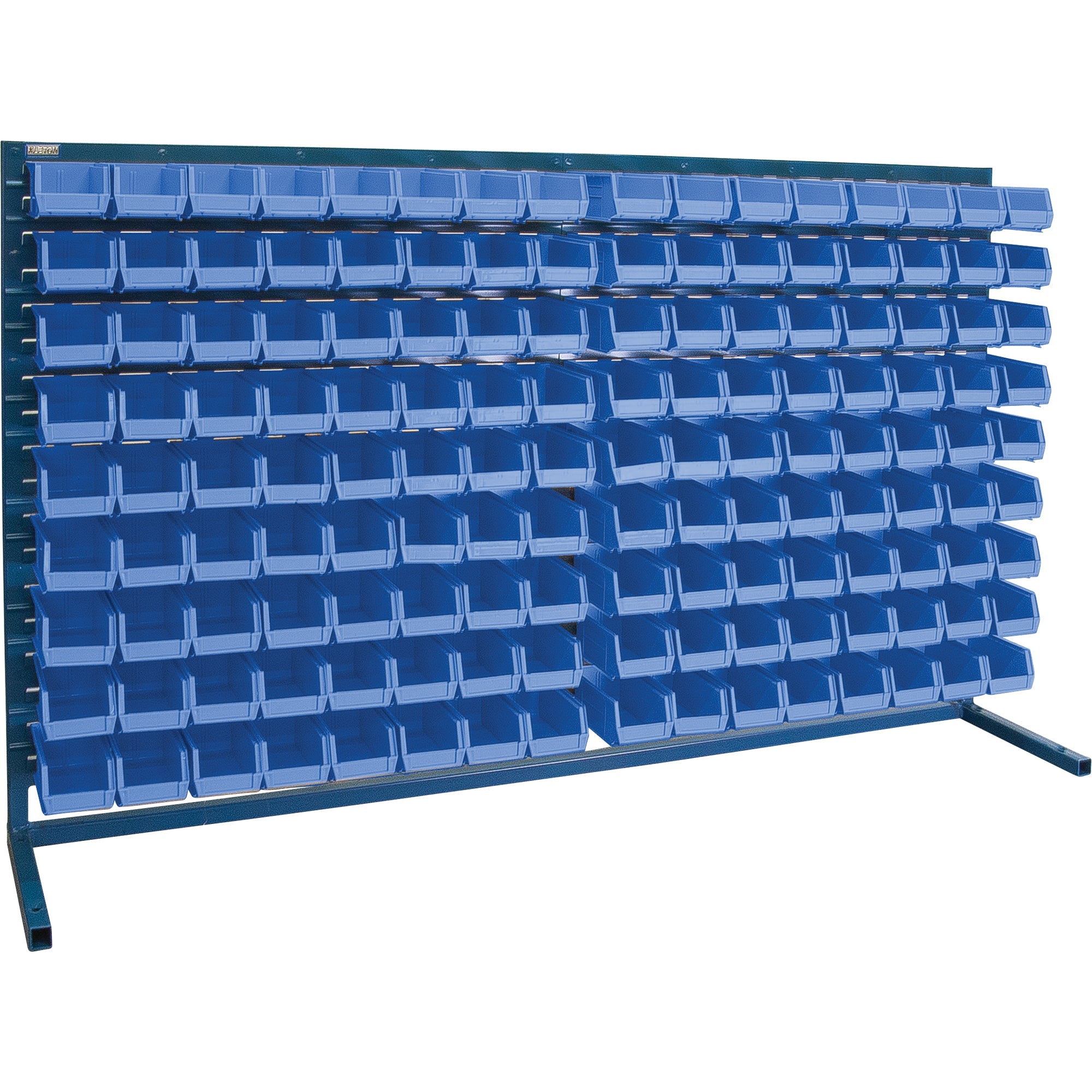 Louvered Rack with Bins, 144 Bins, 72