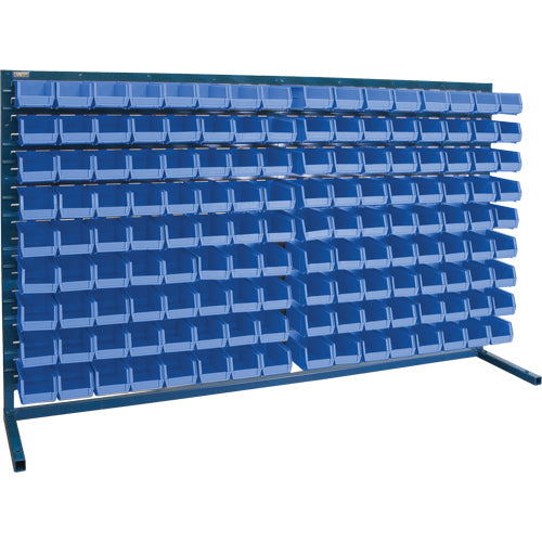 Louvered Rack with Bins, 144 Bins, 72