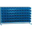 Louvered Rack with Bins, 72 Bins, 72