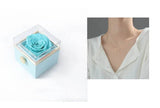 Fashion Acrylic Rotating  Valentine  Rose Jewelry gift  Box
