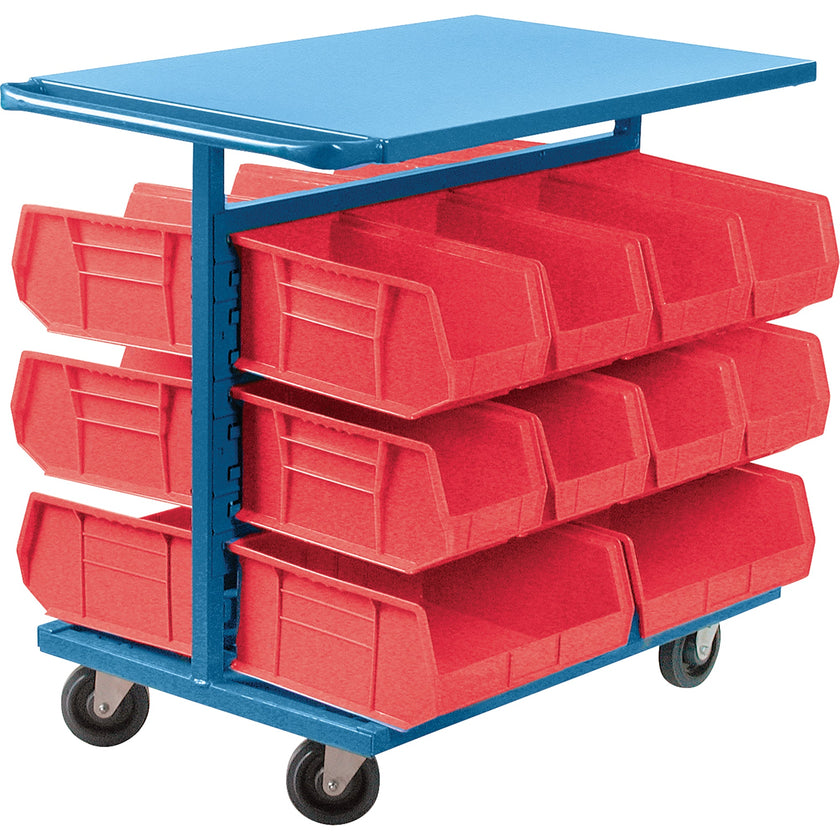 Bin Cart with Bins, Double-sided, 20 bins, 24