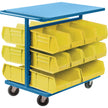 Bin Cart with Bins, Double-sided, 20 bins, 24