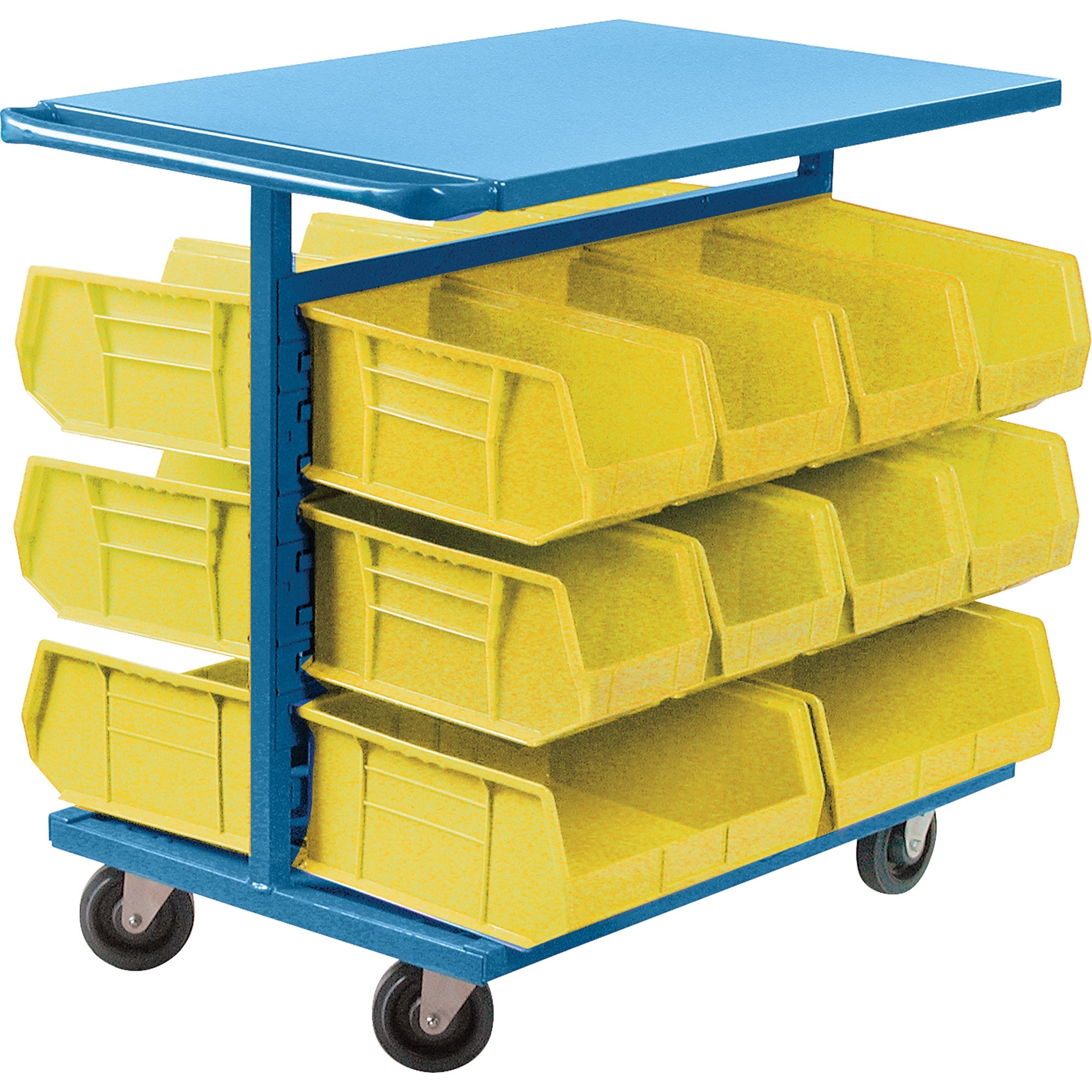 Bin Cart with Bins, Double-sided, 20 bins, 24