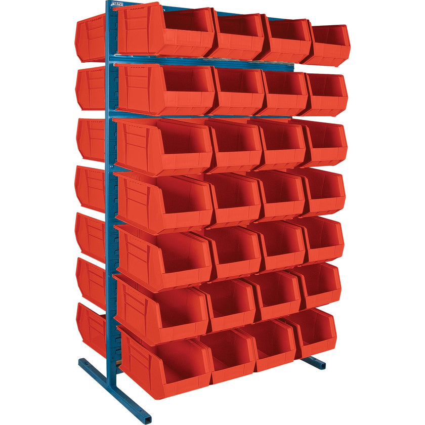 Double-Sided Stationary Bin Rack, 36