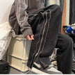 American Zippered Denim Straight Trousers For Men Jeans