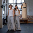 Embroidered Wide-Leg Sweatpants – Unisex Loose Casual Cotton Pants