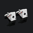 Men's Poker Cufflinks & Tie Clip Set – Alloy Business Shirt Cufflinks | Canada & USA