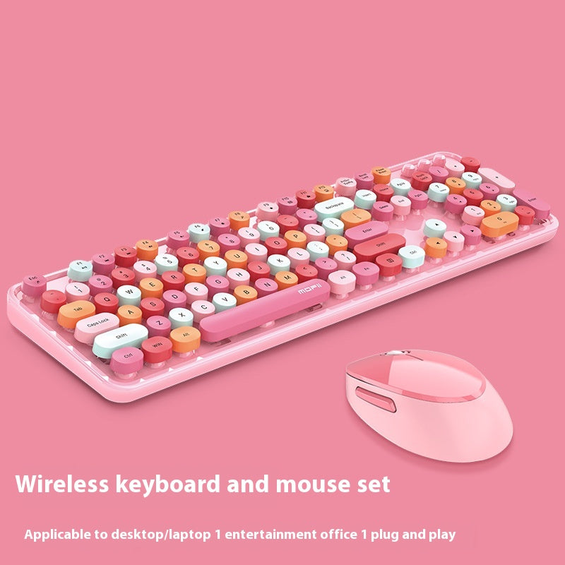 Wireless Keyboard and Mouse Set – Colorful Ergonomic Combo for Home and Office Canada
