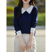 Lapels Bottoming Sweater blouse top For Women