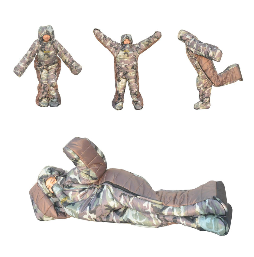 Wearable Human Sleeping Bag – Full Body Adult Camping Sleeping Suit