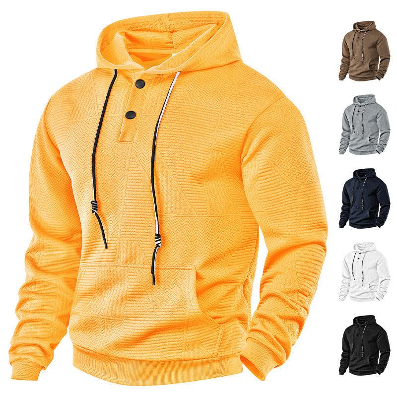 Mens Hooded Sweater – Polyester Pullover Hoodie with Long Sleeves