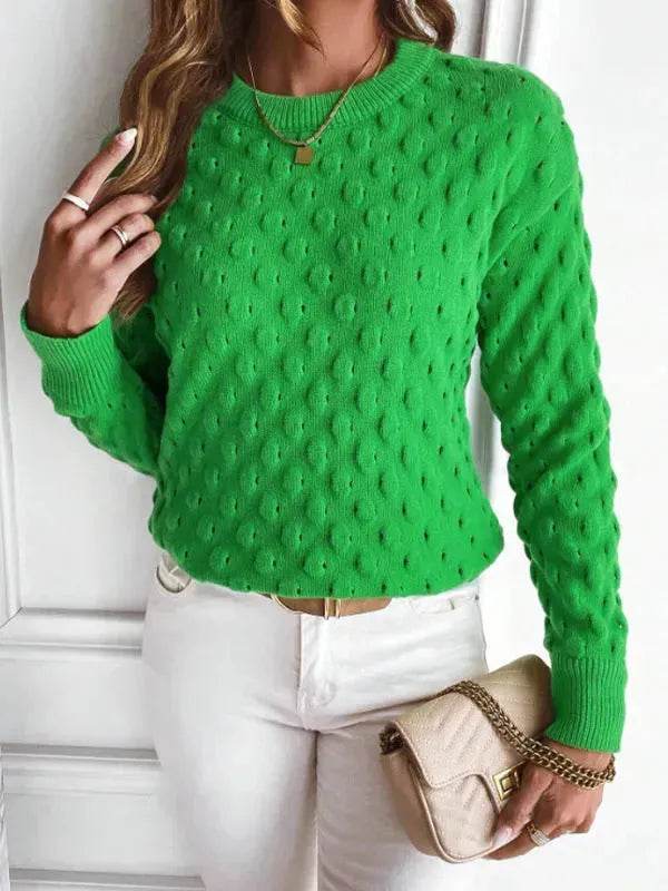 Pullover Round Neck Long Sleeves Knitwear Cashmere sweater Top women