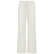 Pure Color Minimal Versatile Sports Style Low Waist Lace-up Draping Mop Straight-leg Trousers