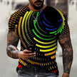 Men's Black Tech 3D Printed Short Sleeve T-Shirt