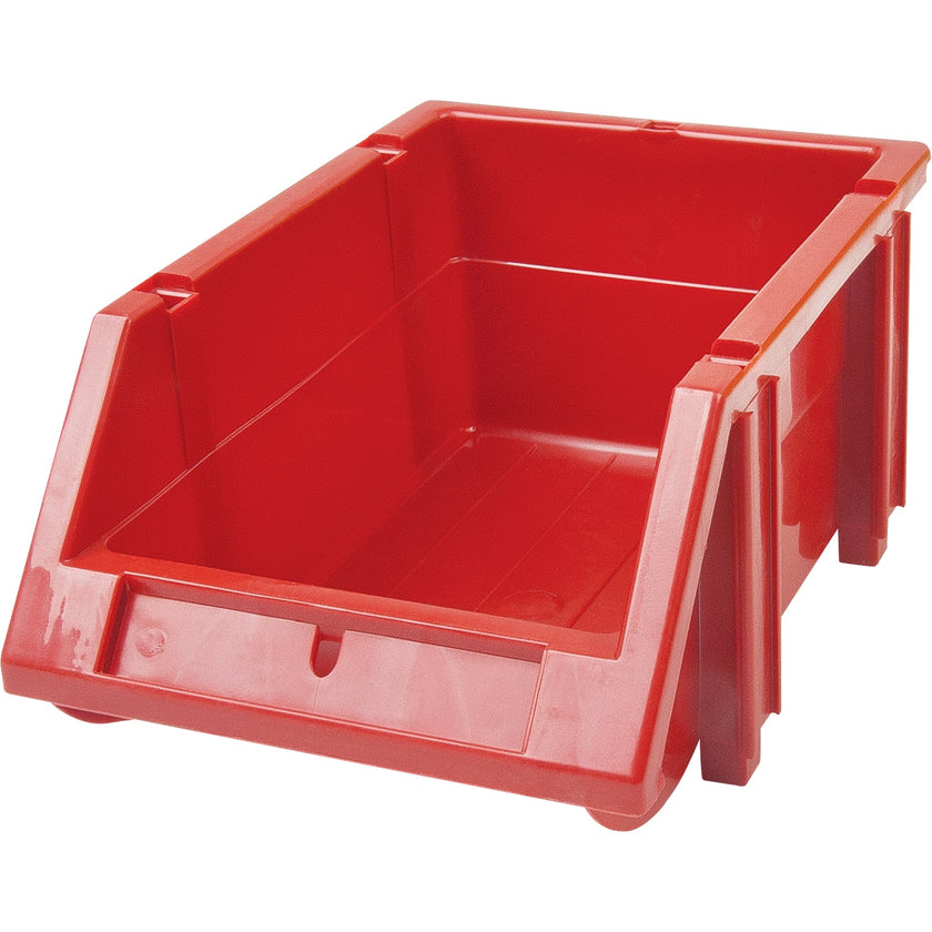 Bac empilable et suspendable, 14,9 cm (L) x 12,1 cm (H) x 24,8 cm (P), rouge