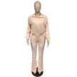 Women 2pcs Long sleeve Wide leg Pant set