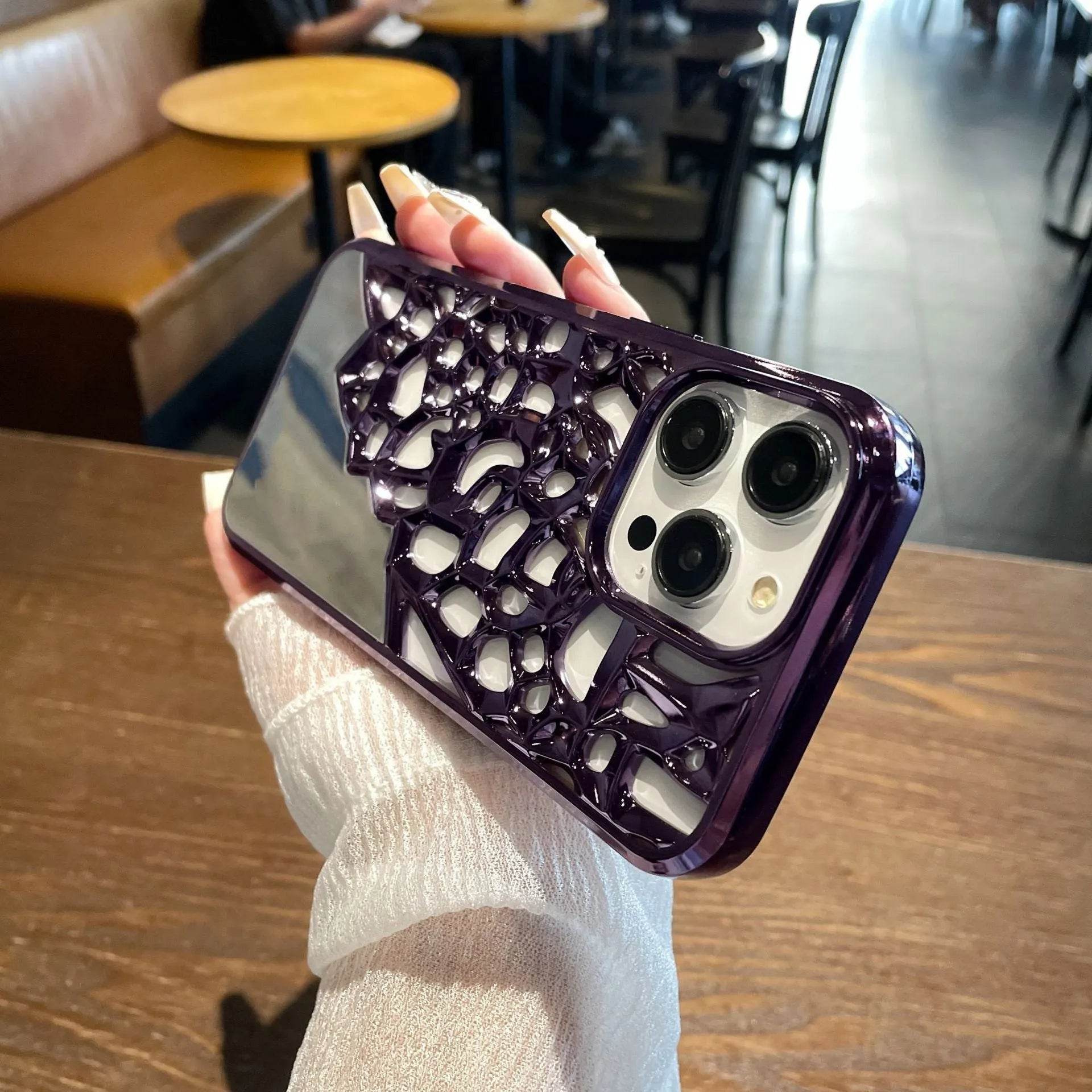 Electroplating Hollow Cooling Mirror iphone Case