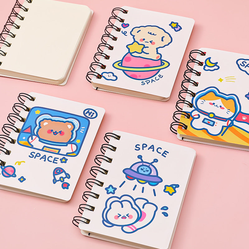 Astronaut Pocket Flipper Notebook – Space Themed Mini Flip Notepad (10.5×8cm)