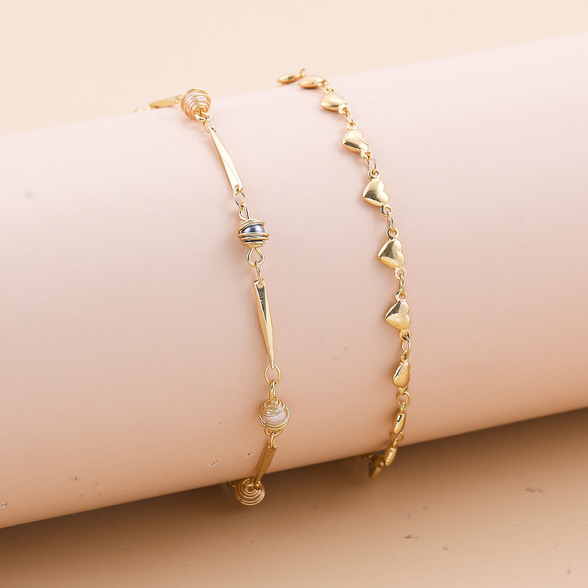 Bohemian Multi-Layer Anklet Set – Cross, Heart & Charm Designs