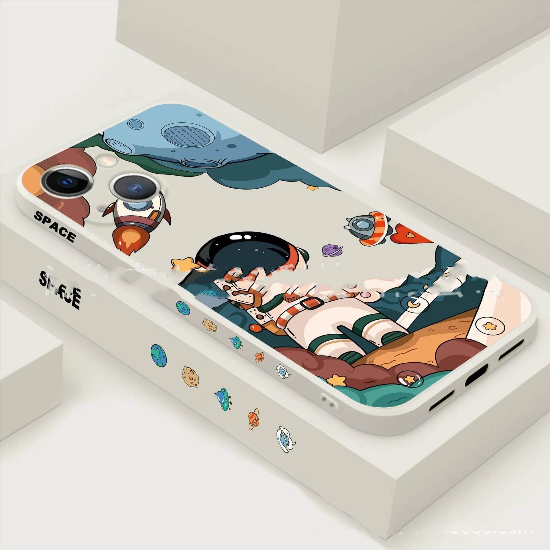 Rocket Astronaut Side Phone Case