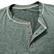 Mens Henley Long Sleeve – Slim Cotton Blend Casual Pullover
