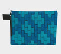 Zippered Cotton Canvas Carry all | Blue Bricks