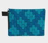 Zippered Cotton Canvas Carry all | Blue Bricks