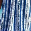 Women's Striped Swimsuit Skirt Set – Nylon Spandex Two-Piece Swimwear in Blue (XL–5XL)
