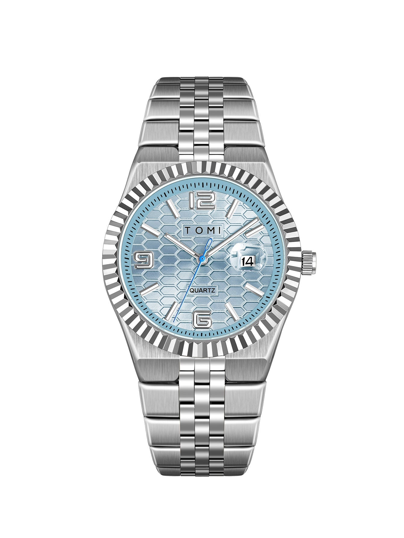 Men's Minimalist Quartz Watch – Classic Silver Dial Wristwatch