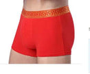 Men's Cotton Boxer Briefs Casual Solid Color Mid Waist underwear