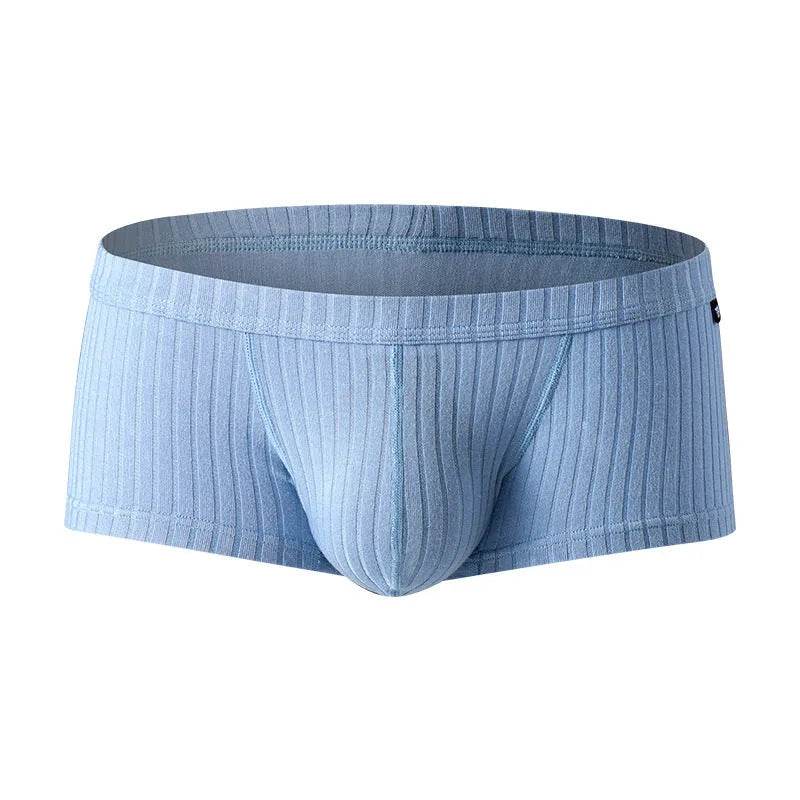 Men's Low Waist Boxer Briefs with Pouch – Breathable Viscose Underwear (M–XXL)