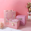 Fashion Acrylic Rotating  Valentine  Rose Jewelry gift  Box
