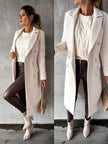 Classy Fashion Long Winter Coat Office Workwear for ladies Long Blazer overcoat