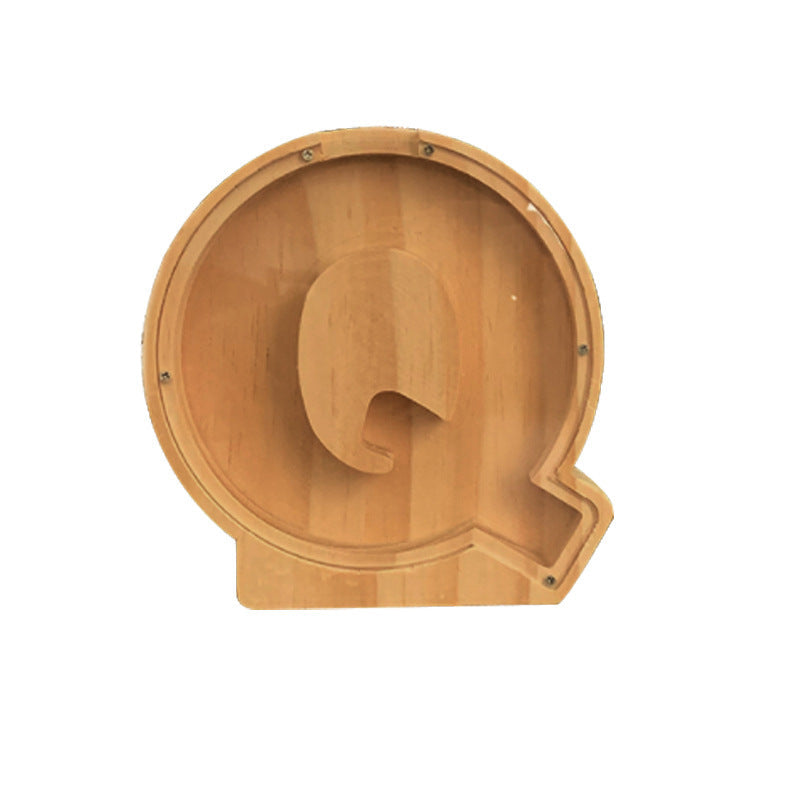 Wooden Animal & Alphabet Piggy Bank – Kids Holiday Gift, A–Z & Animal Styles