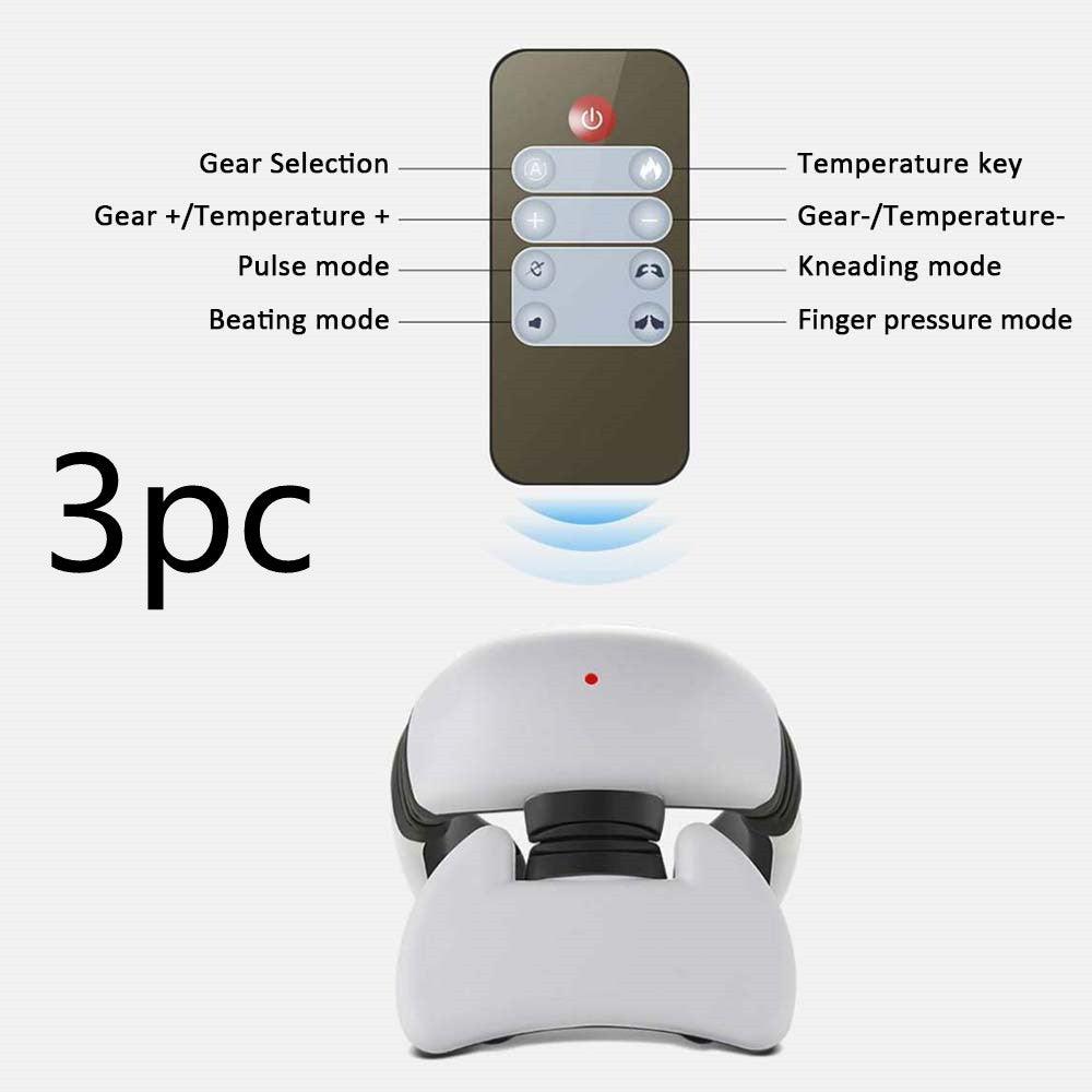 Smart Electric Pulse Neck & Back Massager – 4-Head Pain Relief Device with Heat