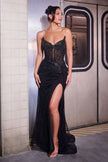 linear beaded motif & leg slit