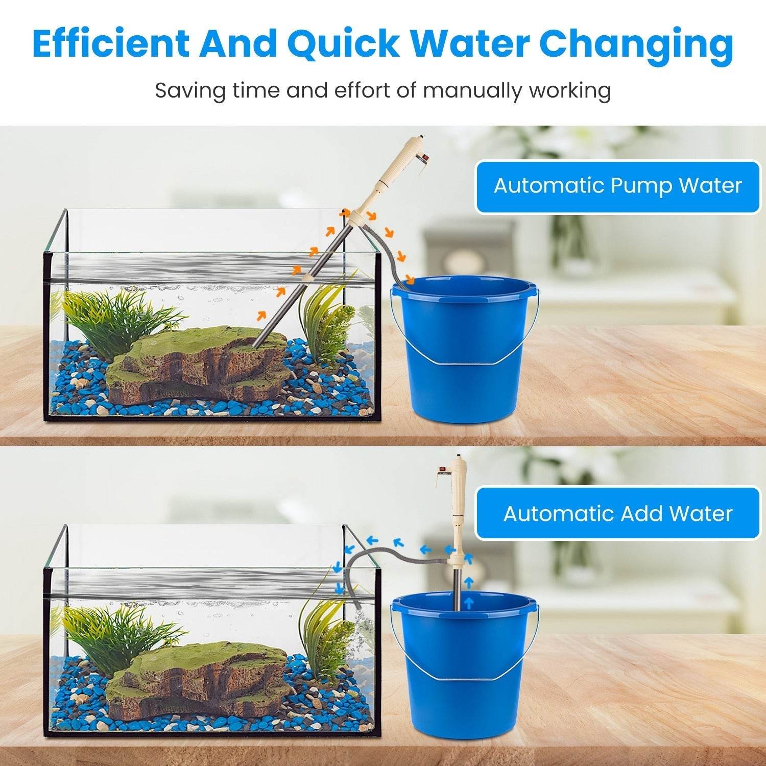 Powerful Electric Aquarium Vacuum Gravel Cleaner