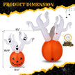 Halloween decorations - 5.9 FT Halloween Inflatable Pumpkin Ghost Outdoor Decorations