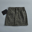 Leopard Print Mini Denim Skirt Women's High Waist Pencil Skirt