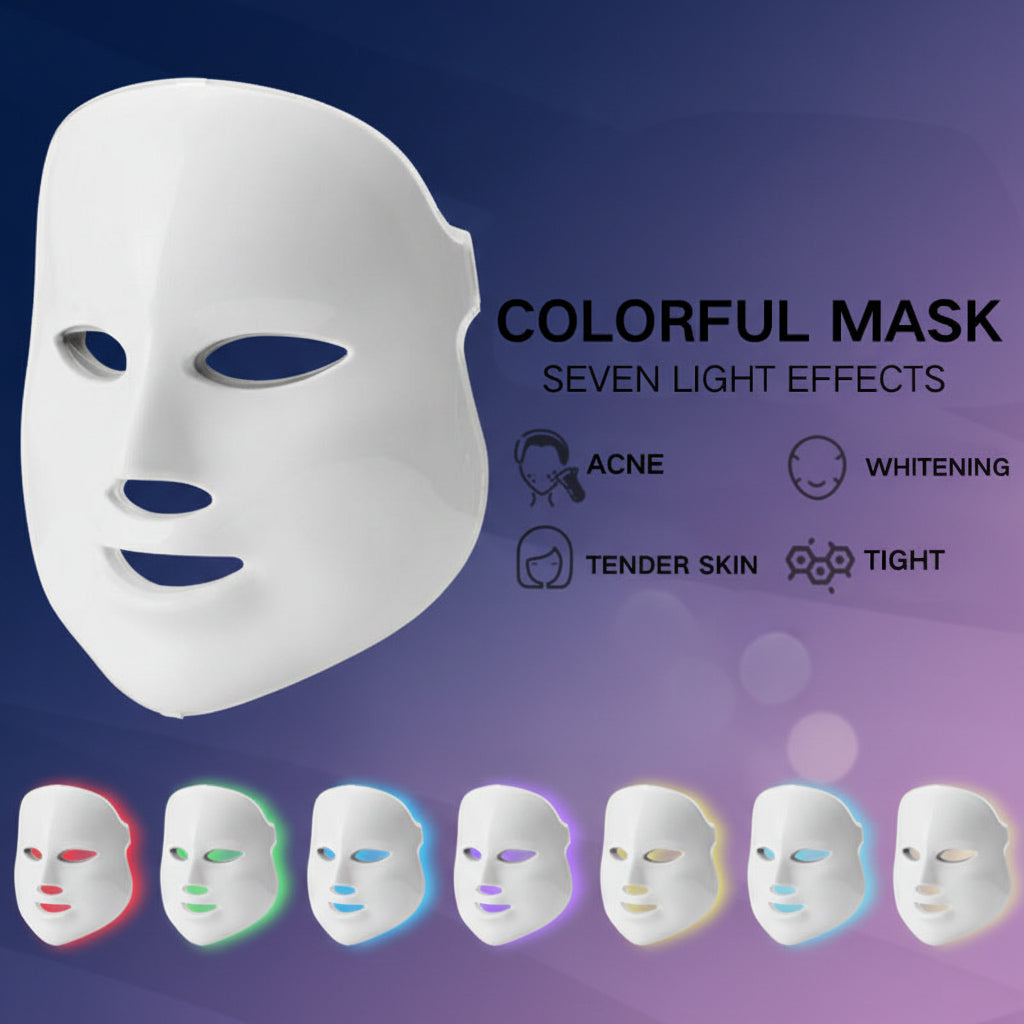 7-Color LED Photon Quantum Beauty Mask – Light Therapy Skin Rejuvenation Device (AU/EU/UK/US)