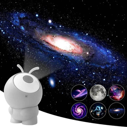 6in1 Night Light Rotating Galaxy Starry Bedroom Projector Decor Lamp
