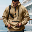 Mens Cargo Jackets – Loose Fit Polyester Utility Jacket with Long Sleeves