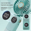 Handheld Fan Digital Display Hanging Neck Folding Charging