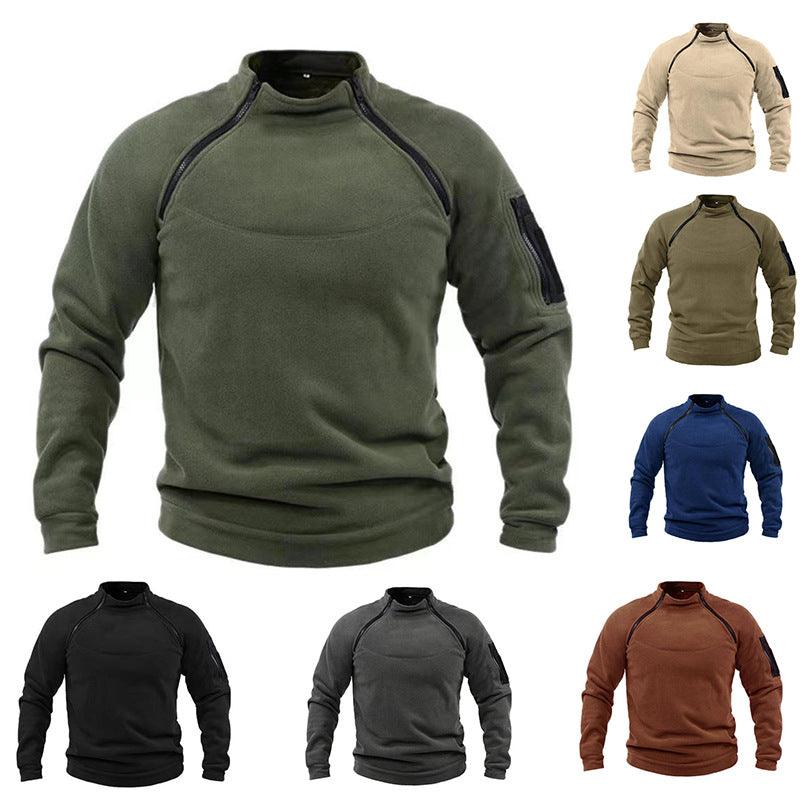 Mens Shawl Collar Cardigan – Warm Fleece Pullover Winter Sweater