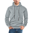 Mens Hooded Sweater – Polyester Pullover Hoodie with Long Sleeves