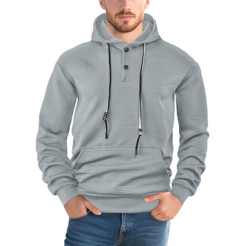 Mens Hooded Sweater – Polyester Pullover Hoodie with Long Sleeves