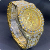 Men's Iced Out Diamond Rhinestone Watch – Luxury Hip Hop Quartz Wristwatch