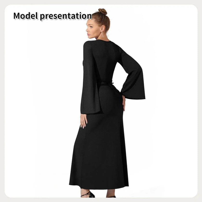 Women's Fashion Simple Plain Long Dress