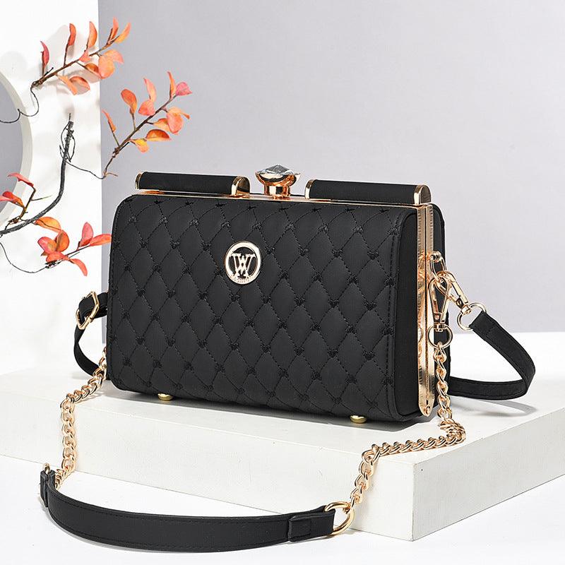 Diamond-Quilted Shoulder Bag for Women, Pillow Shape PU Leather Crossbody